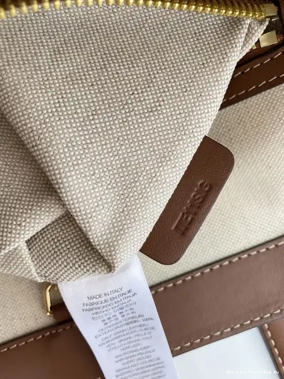 Official First Bag Ru Leather Tote Medium BURBERRY Motif Monogram 0506